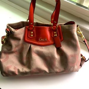 Coach Monogram Convertable Satchel Bag